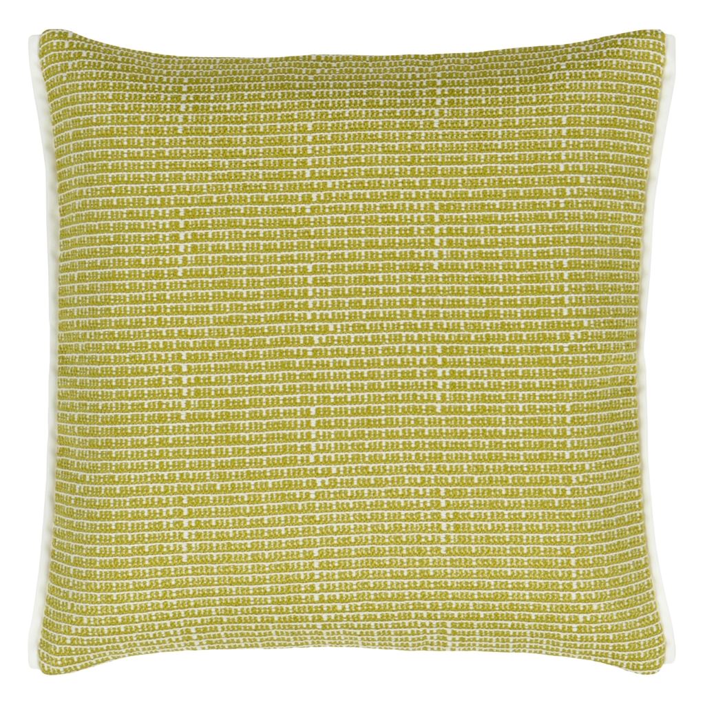 Pompano Geometric Outdoor Cushion By Designers Guild In Acacia Green